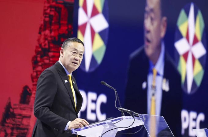 Thailands Premierminister Srettha Thavisin an einem Wirtschaftsgipfel der asiatischen Staaten im Pazifikraum, 15. November 2023. Srettha Thavisin