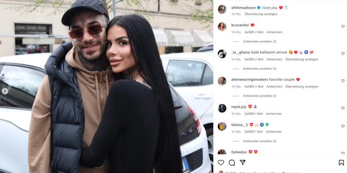 «Der Bachelor»-Star Mia Madisson und ihr Ehemann Matteo. mia madisson der bachelor