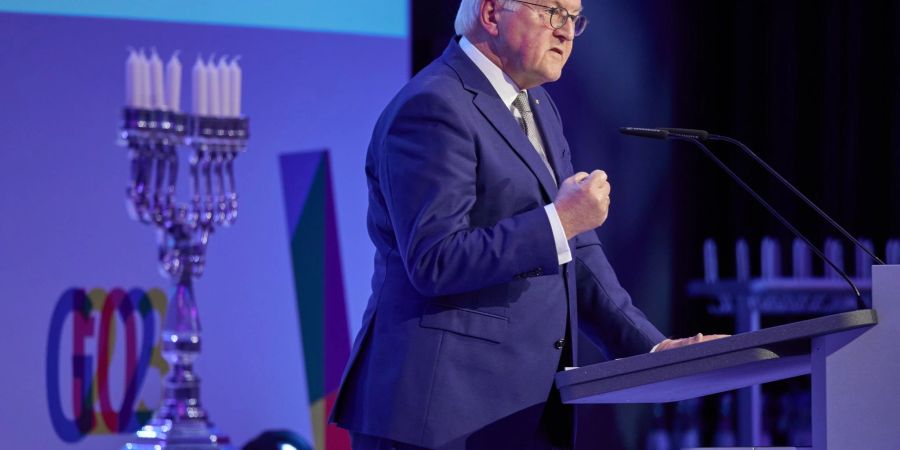 Bundespräsident Frank-Walter Steinmeier spricht zum Auftakt des Jüdischen Gemeindetags in Berlin.