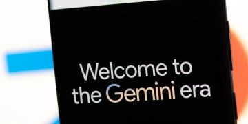 Gemini-Slogan auf einem mobilen Endgerät