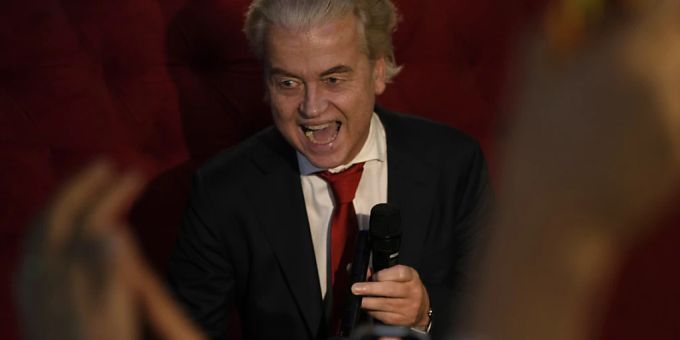 Geert Wilders, Vorsitzender der Partei für die Freiheit (PVV). Geert Wilders