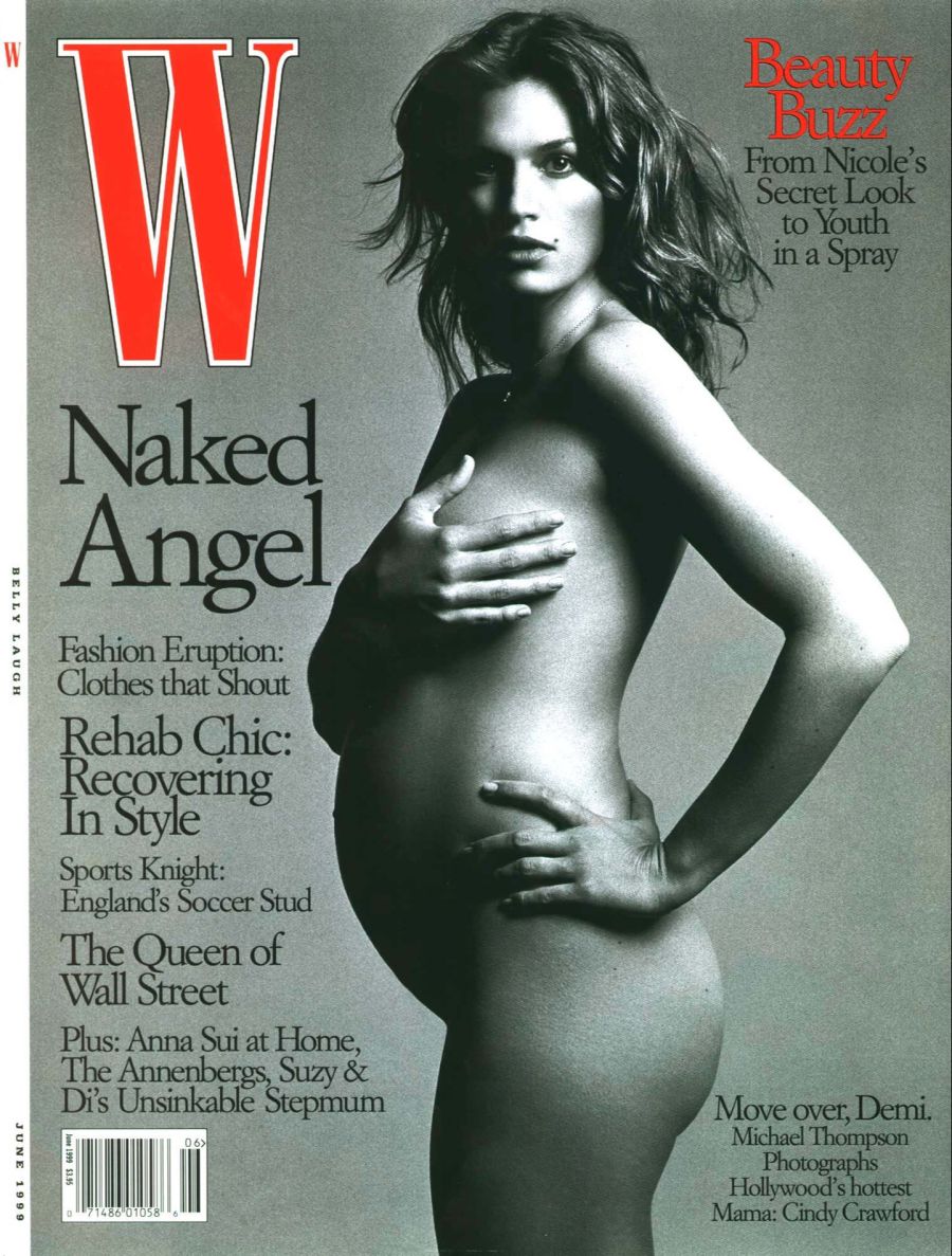 Ikonisches Cover: Cindy Crawford zeigte 1999 auf dem «W Magazine» ihren Babybauch.