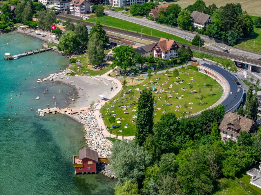 Standbad Zug Luftaufnahme