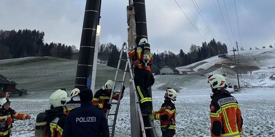 Brand in Niederteufen.