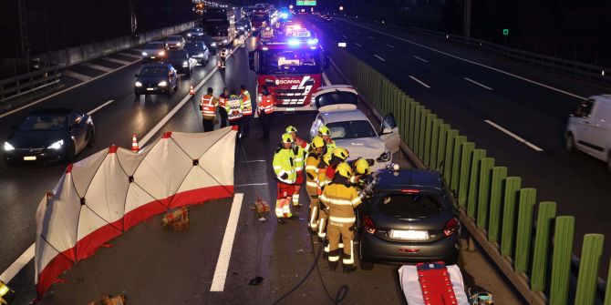 Frontalkollisio auf A14.