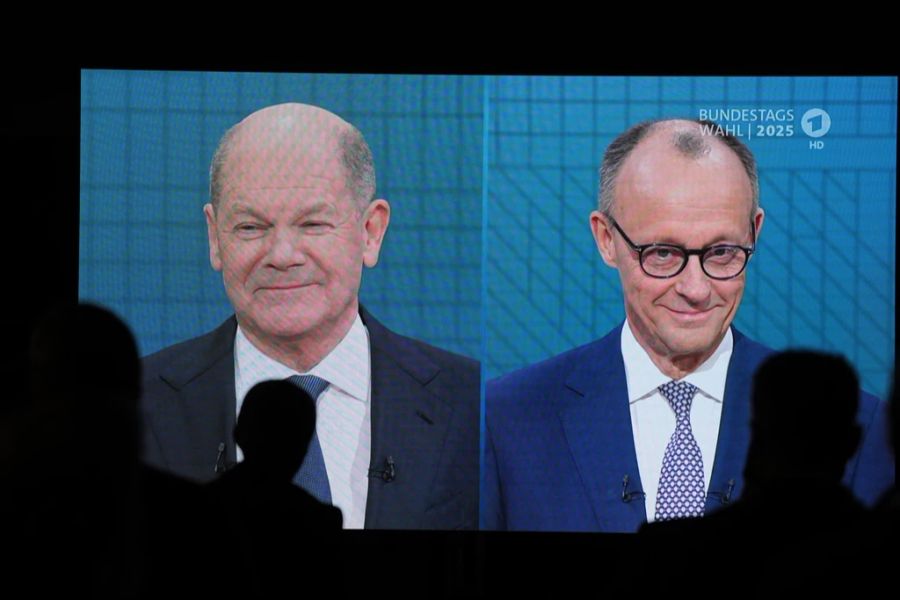 Olaf Scholz (l.) und Friedrich Merz trafen sich am Sonntag zum TV-Duell.