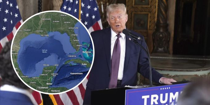 Kurioser Auftritt - Trump will jetzt den Golf von Mexiko umbenennen