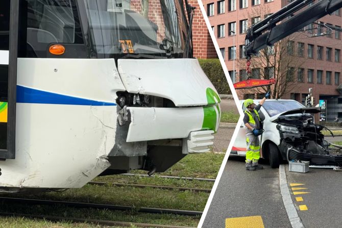 Zürich Unfall Tram Auto