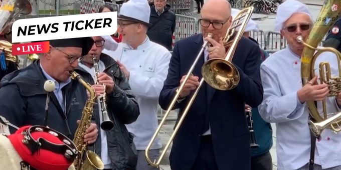 «Er ist trinkfest» - Hier feiert Pfister seine Wahl mit der Posaune