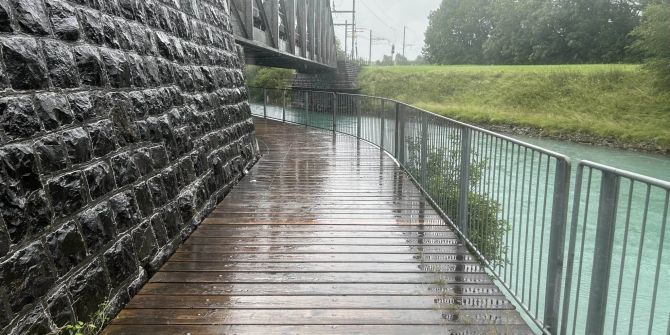 Unfallstelle in Ziegelbrücke.