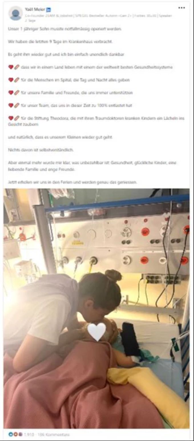 Yaël Meier schreibt über ihr Familienschicksal auf LinkedIn. Yaël Meier
