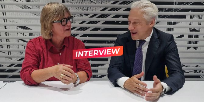 Humorvoll zueinander, ernst in der Sache: Sofia Karakostas (SP) und Roger Bartholdi (SVP) im Interview-Duell. - SB