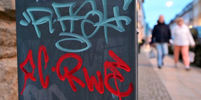 Bild von Graffiti in einer Stadt. (Archivbild) Graffiti Bild