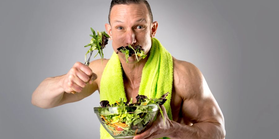 Mann Salat Bodybuilder Handtuch