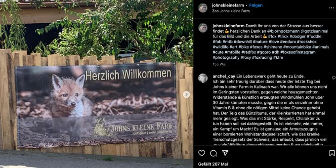 Johns kleine Farm muss seine Tore für immer schliessen. Johns kleine Farm
