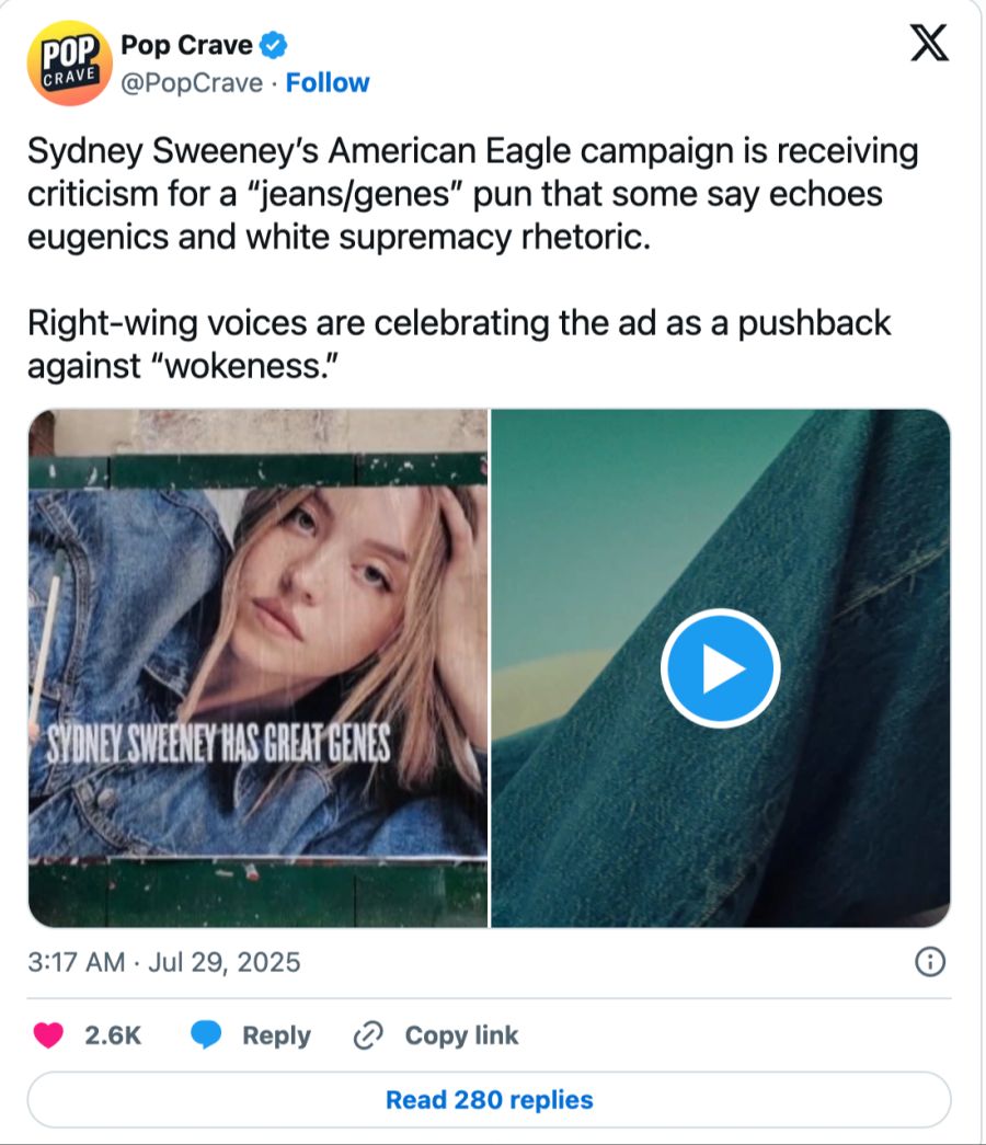 sydney sweeney jeans werbung