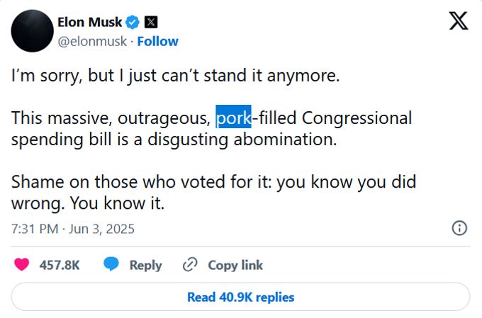 Elon Musk kritisierte Trump öffentlich auf X. elon musk