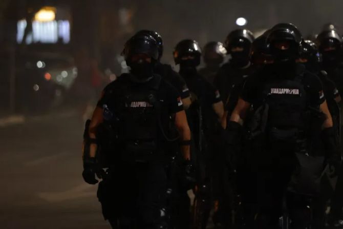 Serbien Polizeiaufgebot