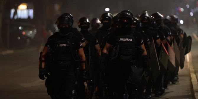 Serbien Polizeiaufgebot