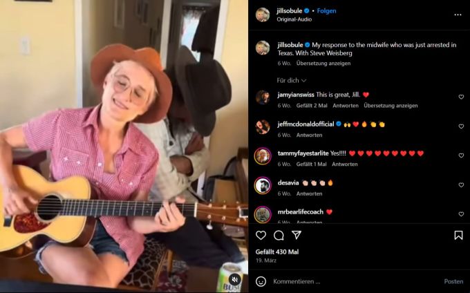 «I Kissed a Girl»-Sängerin Jill Sobule teilte gerne Einblicke ihres Lebens auf Instagram. Instagram/jillsobule