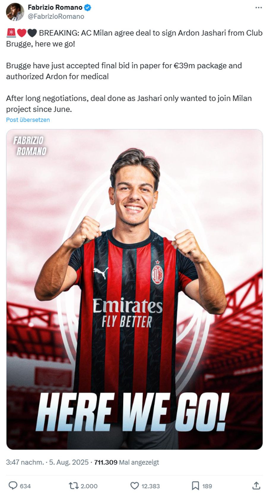 Ardon Jashari AC Milan