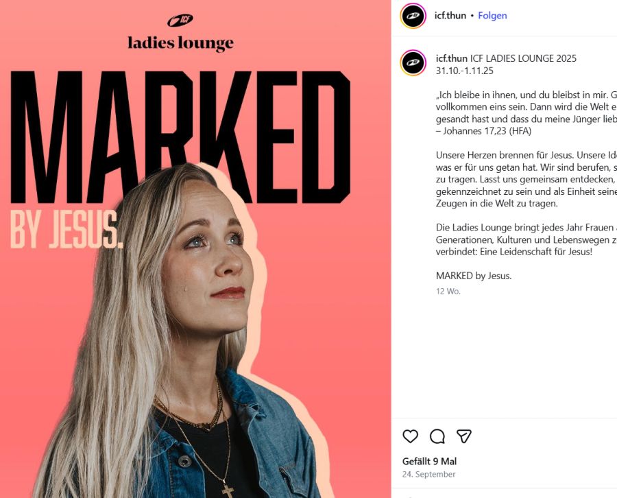 Der Social-Media-Auftritt vieler Freikirchen, wie beispielsweise von ICF Thun, ist jung und modern.