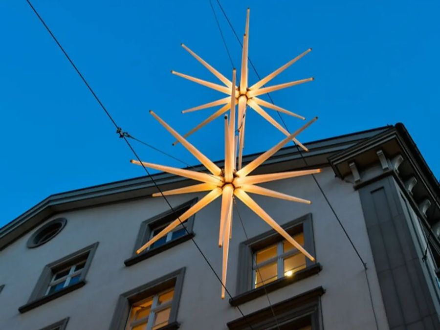 Leuchtsterne Weihnachtsbeleuchtung St. Gallen
