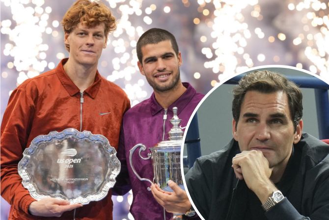 Sinner Alcaraz Federer
