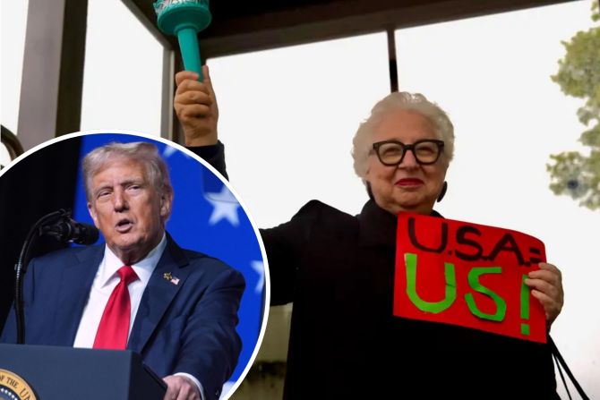 Seniorin Zürich Trump