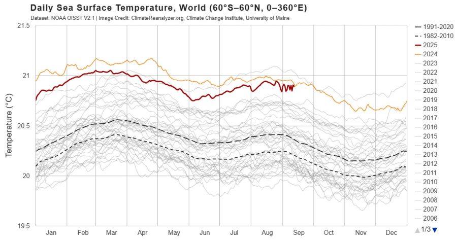 Wassertemperatur Weltmeere