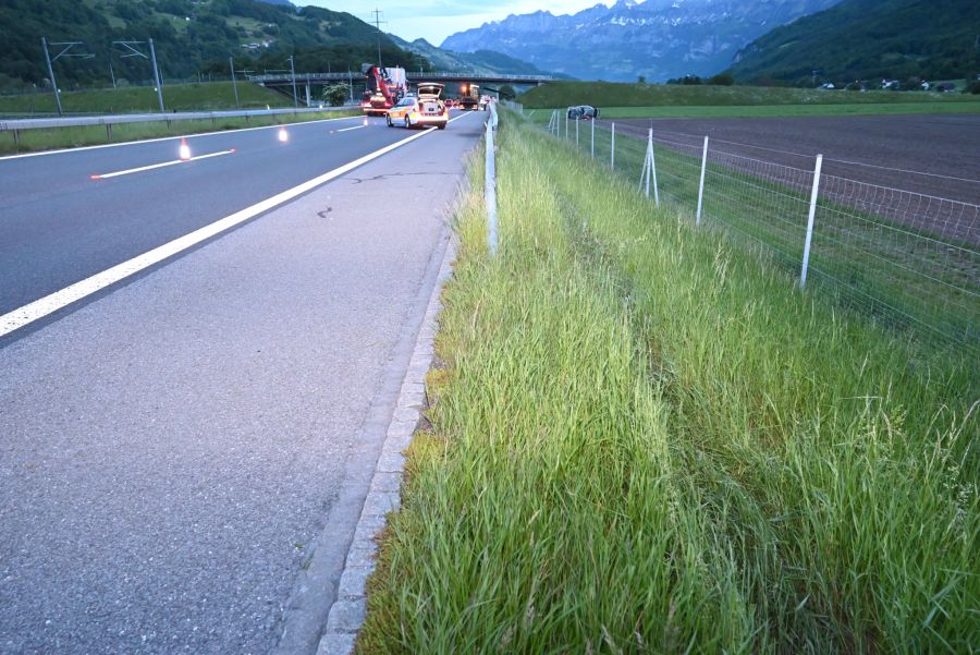 Unfallstelle auf A3.