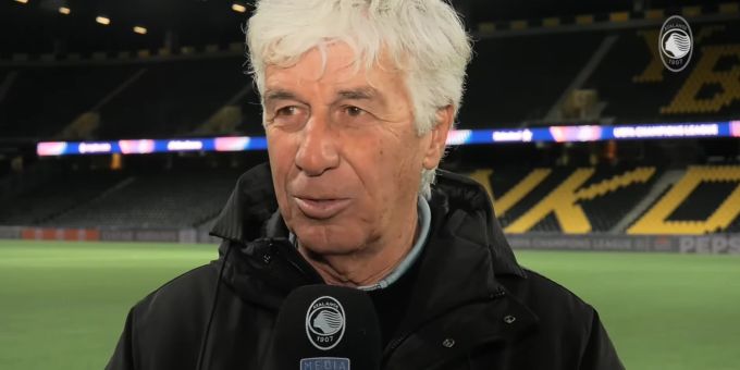 Atalanta-Trainer Gasparini spricht vor dem Spiel gegen YB im Club-TV. Atalanta YB