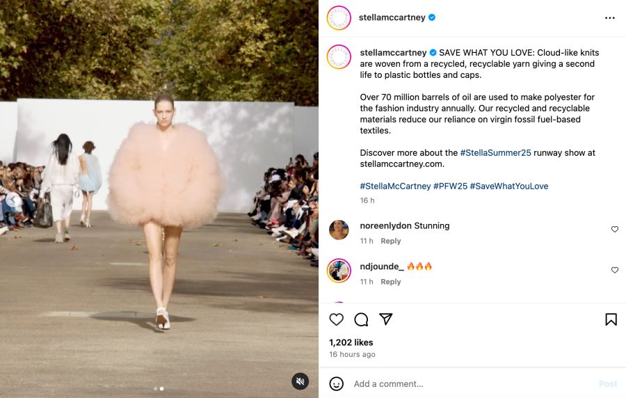 Model bei Stella McCartney auf dem Laufsteg