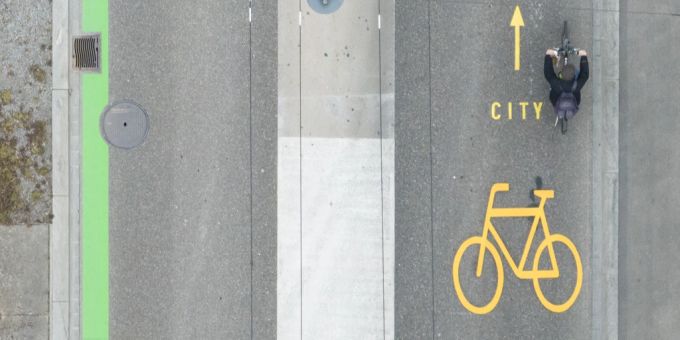 Eine Velovorzugsroute. (Symbolbild) Velovorzugsroute