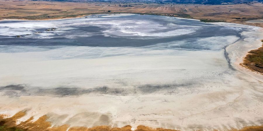 Der einstige See ist nun eine Salzwüste.