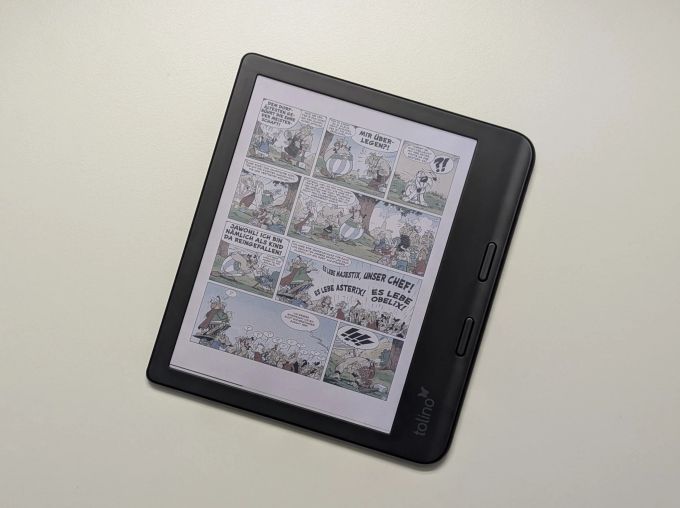 Beim Lesen von ursprünglich grösser gedruckten Comics muss man auf den Zoom zurückgreifen. Tolino Vision Color