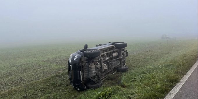 Verkehrsunfall in Siblingen. Verkehrsunfall in Siblingen.