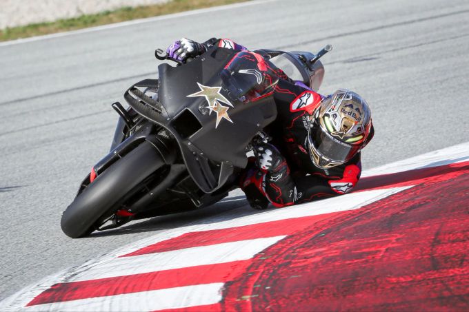Jorge Martin (Aprilia) beim Nachsaison-Test der MotoGP in Barcelona. Jorge Martin Aprilia MotoGP