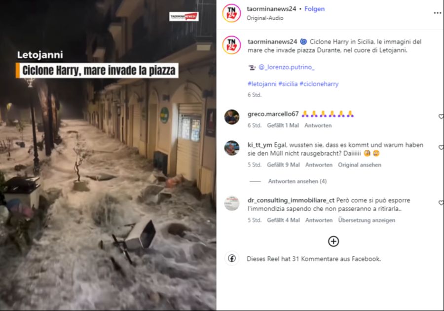 Die Strassen wurden teilweise überschwemmt.