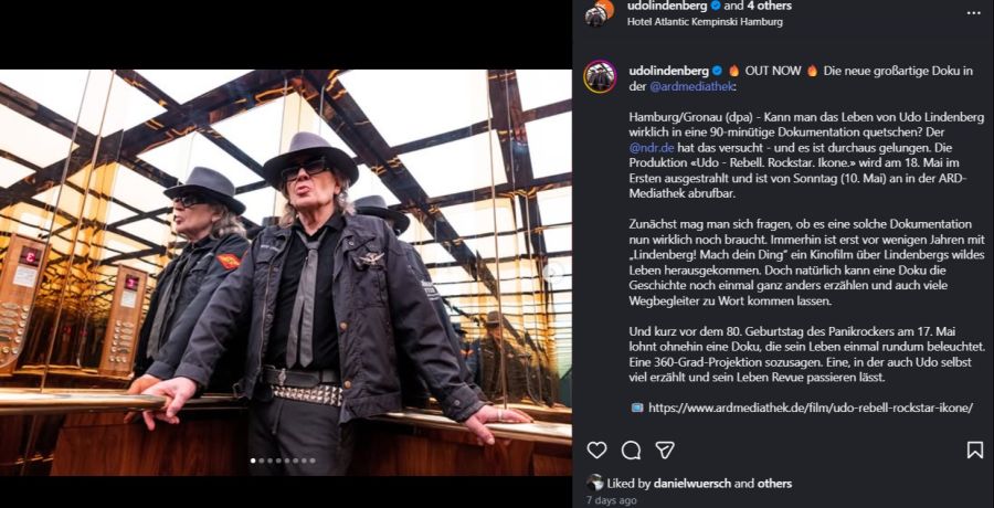 Udo Lindenberg feiert seinen 80. Geburtstag – statt grosser Bühne wählt der Panikrocker die Stille Schottlands.