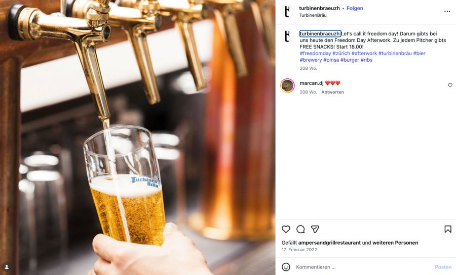 turbinenbräu in zürich