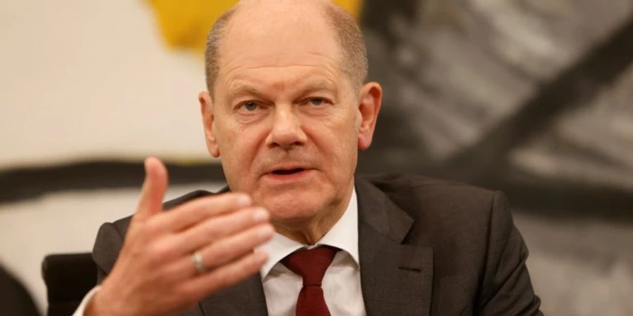 Bundeskanzler Scholz nach den Beratungen mit den Ländern