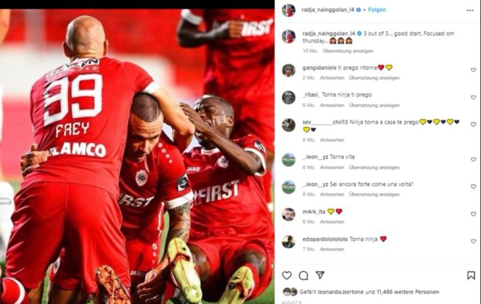 Radja Nainggolan spielt zusammen mit Michi Frey bei Antwerpen. Radja Nainggolan
