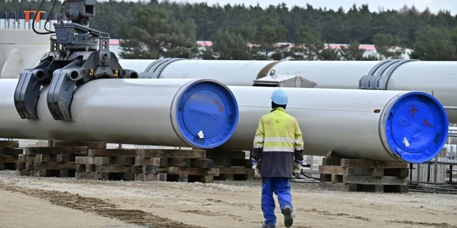 Die Pipeline Nord Stream 2 in Lubmin