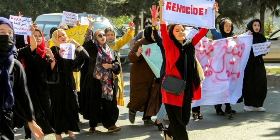 Protest von Hasara-Frauen in Kabul