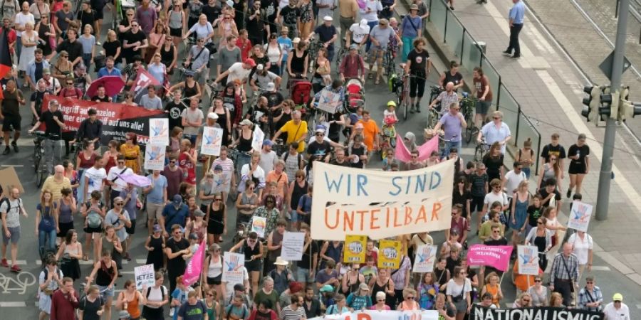 Unteilbar-Demonstration in Leipzig Anfang Juli