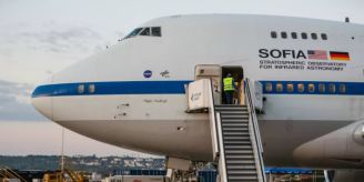 Stuttgart - Fliegende Sternwarte Sofia auf Stuttgarter Flughafen gelandet Stuttgart - Fliegende Sternwarte Sofia auf Stuttgarter Flughafen gelandet