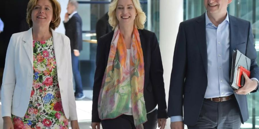 Dreyer, Schwesig und Schäfer-Gümbel (von links)