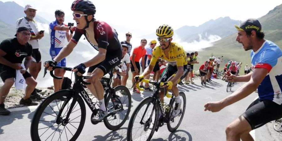 Gehen bei der Deutschland-Tour an den Start: Geraint Thomas (l) und Julian Alaphilippe. Foto: Yuzuru Sunada/BELGA