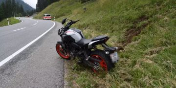 Selbstunfall mit Motorrad